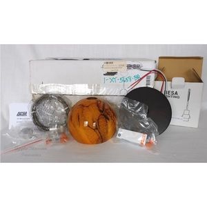 Besa Lighting 1XT-5658HB-BR Palla 5 12V Mini Pendant-Habanero Glass-Bronze-NIOB